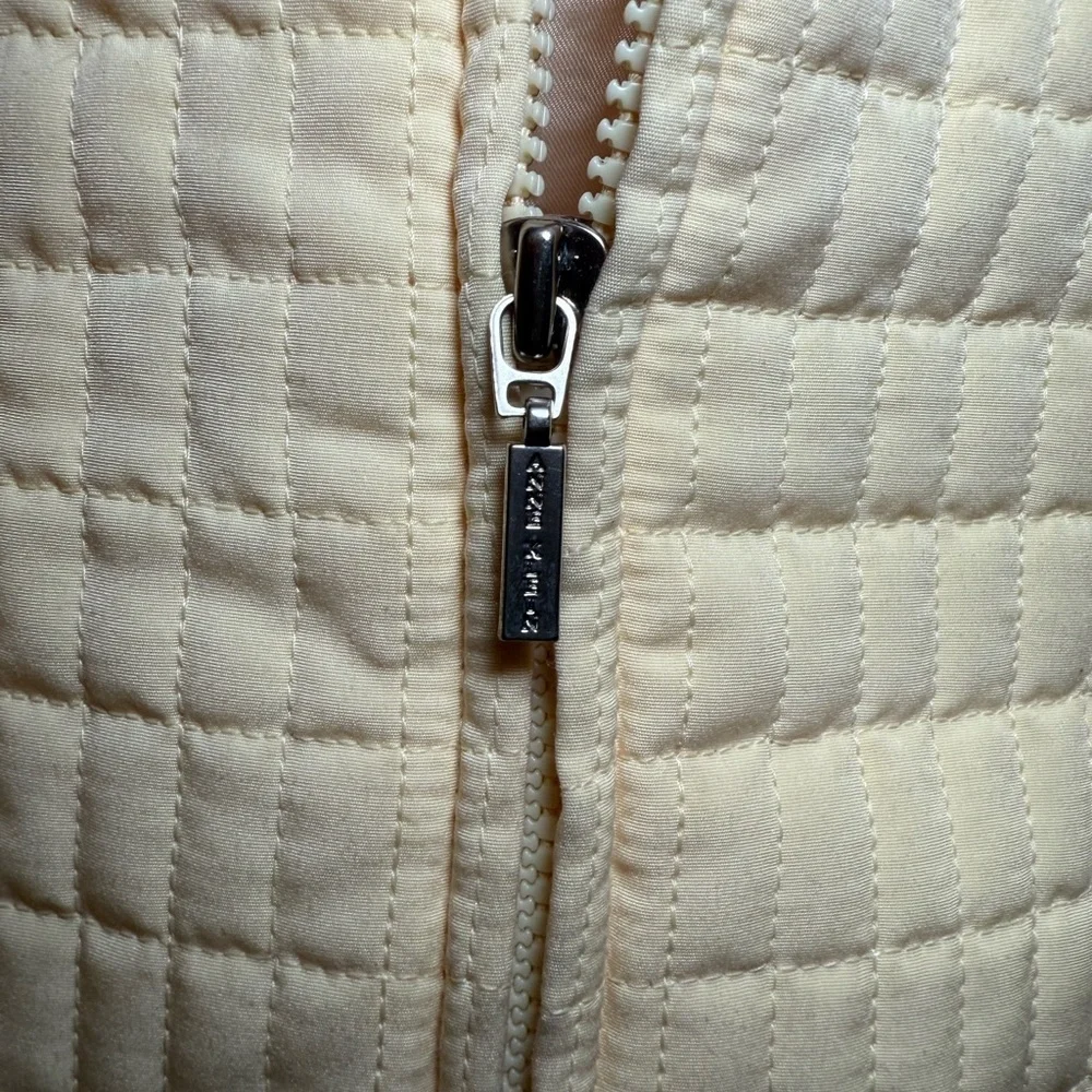 Anne Klein Butter Yellow Quilted Zip Jacket XL Spring! Classic Colorful